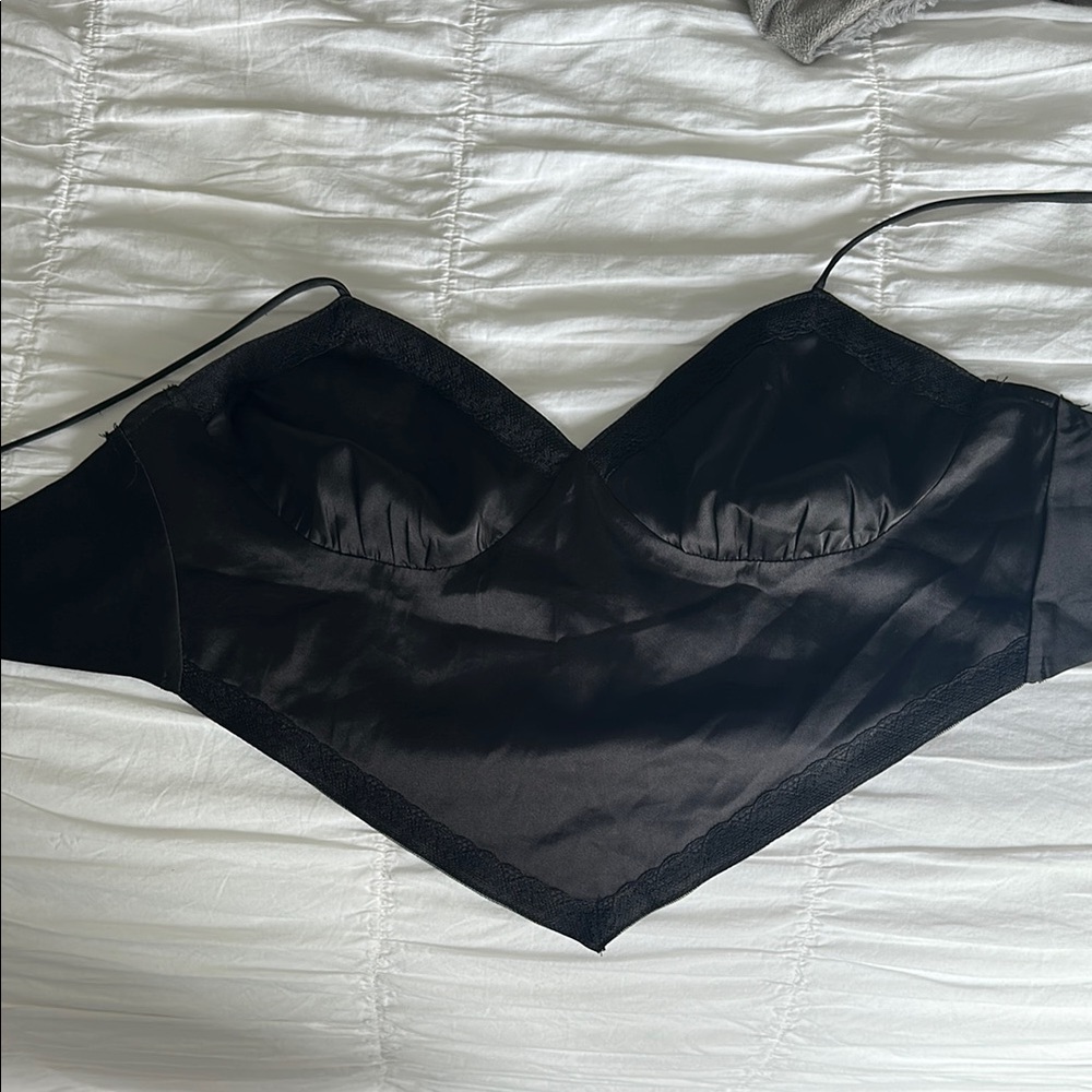 Black Lace Trim Camisole